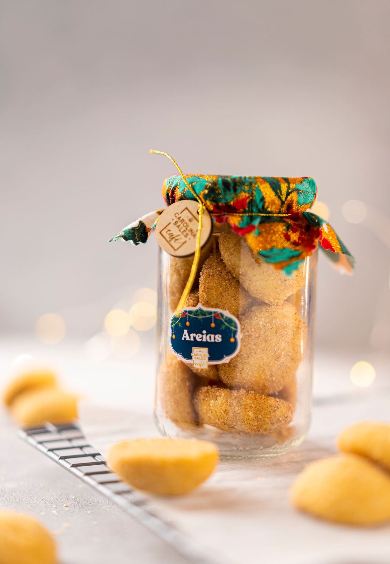 Vidro de Natal - Biscoito Areias