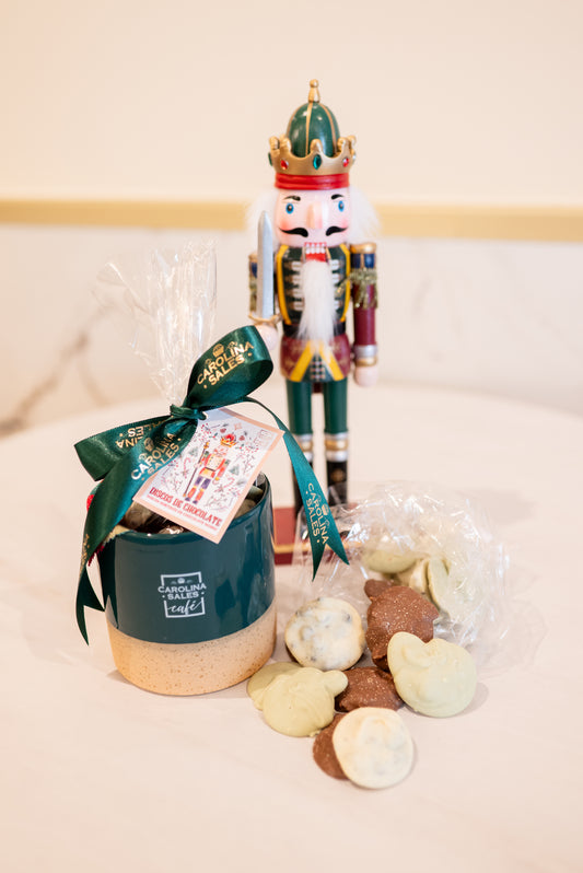 Organizador com mix de discos de chocolate